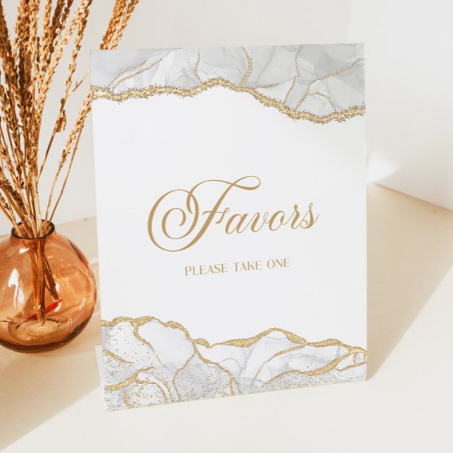 Expositor En L Elegant White Gold Agate Party Favors (Subido por el creador)