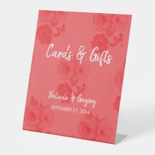 Expositor En L Elegante acuarela Hibiscus Bodas y Regalos