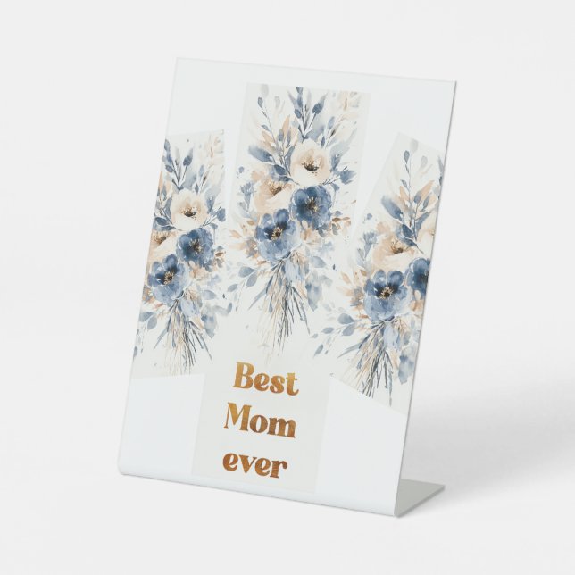 Expositor En L Elegante acuarela Peonies y Flores silvestres Past (Anverso)