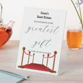 Expositor En L Elegante alfombra blanca Tarjetas de Hollywood Cum