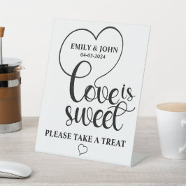 Expositor En L Elegante Amor Es Dulce caligrafía Corazón 