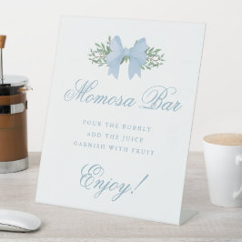Expositor En L Elegante Arco Azul Momosa Bar Baby Shower