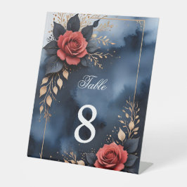 Expositor En L Elegante arreglo rosa con follaje dorado