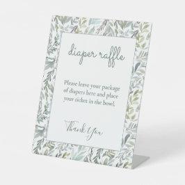 Expositor En L Elegante Baby Shower de acuarela botánica