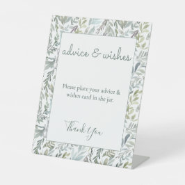 Expositor En L Elegante Baby Shower de acuarela botánica