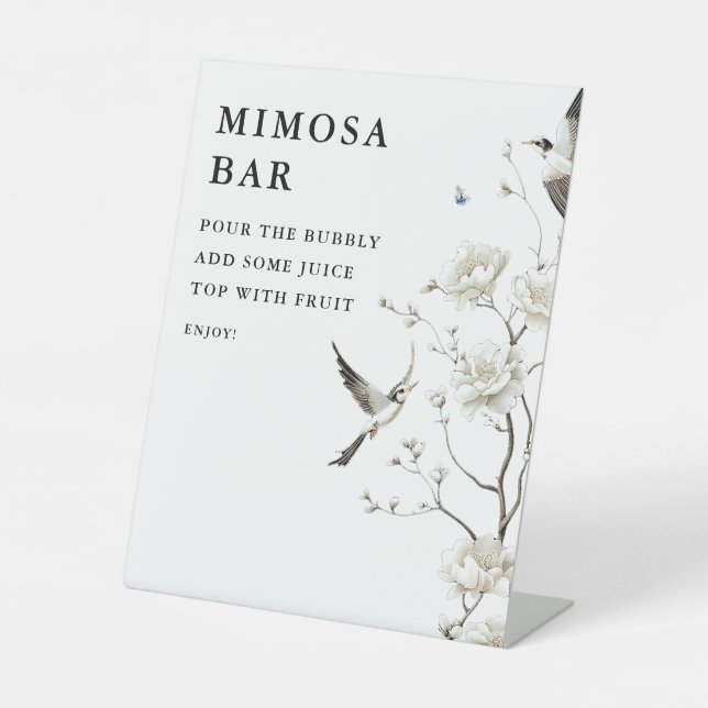 Expositor En L Elegante bar moderno chino floral Mimosa (Anverso)