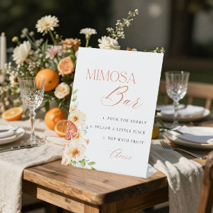 Expositor En L Elegante barra de mimosa floral cítrica para despe