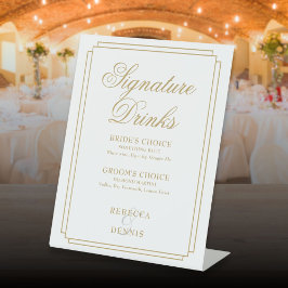 Expositor En L Elegante bebida Boda Art Deco Gold