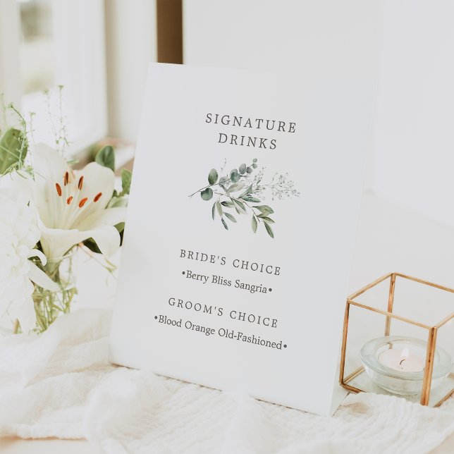 Expositor En L Elegante bebida Boda botánico (Subido por el creador)