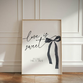 Expositor En L Elegante Black Bow Love es Sweet Dessert Retas