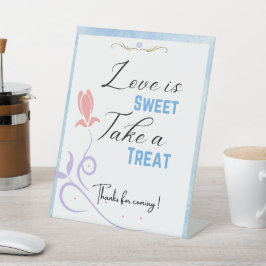 Expositor En L Elegante boda azul tulipán floral