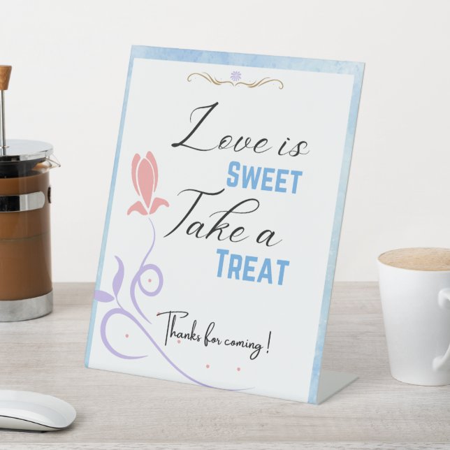 Expositor En L Elegante boda azul tulipán floral (In Situ)