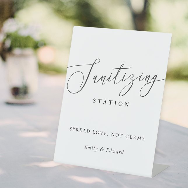 Expositor En L Elegante Boda Bridal Shower Sanitization (Subido por el creador)