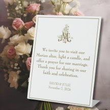 Elegante Boda católico del Altar de la Oración Mar