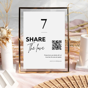 Expositor En L Elegante Boda Comparte La Tarjeta De Amo