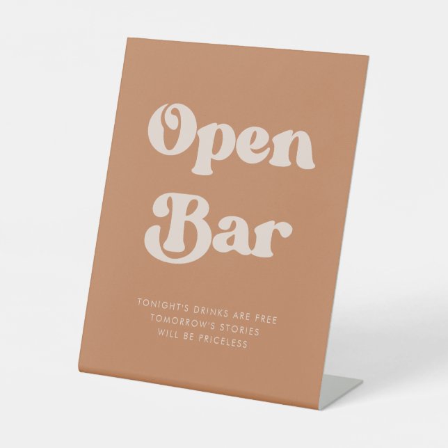 Expositor En L Elegante Boda de azúcar marrón retro Bar abierto (Anverso)