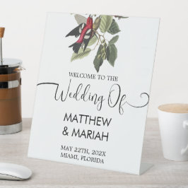 Expositor En L Elegante Boda de caligrafía floral naturaleza