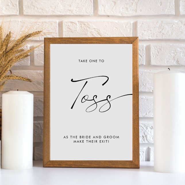 Expositor En L Elegante Boda de caligrafía Petal Toss Desaparece (Subido por el creador)