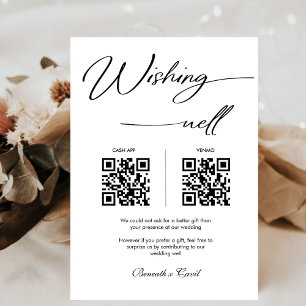 Expositor En L Elegante Boda de código QR para la luna de miel