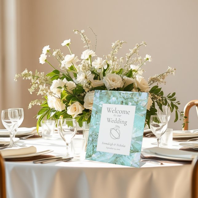 Expositor En L Elegante Boda de cristal de cristal de mar (Subido por el creador)