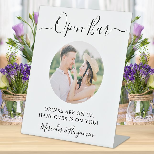 Expositor En L Elegante Boda de fotos personalizado de bar abiert (Subido por el creador)