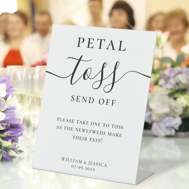 Expositor En L Elegante Boda de guión Petal Toss (Subido por el creador)