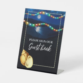 Expositor En L Elegante Boda de Playa Monoiluminada