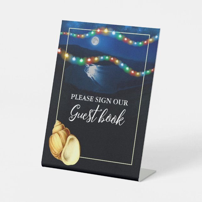 Expositor En L Elegante Boda de Playa Monoiluminada (Anverso)