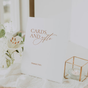 Expositor En L Elegante Boda de tarjetas de caligrafía moderna y