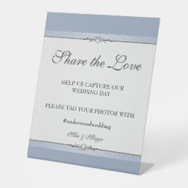 Expositor En L Elegante Boda fronterizo Poster Rótulo Pedestal