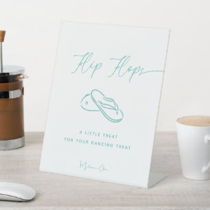 Expositor En L Elegante Boda Minimalista Flip Flop Pies de baile