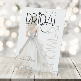 Expositor En L Elegante Boda Novia Gown Bridal Shower Bienvenida