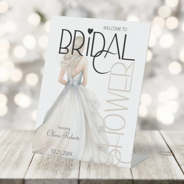 Expositor En L Elegante Boda Novia Gown Bridal Shower Bienvenida (Subido por el creador)