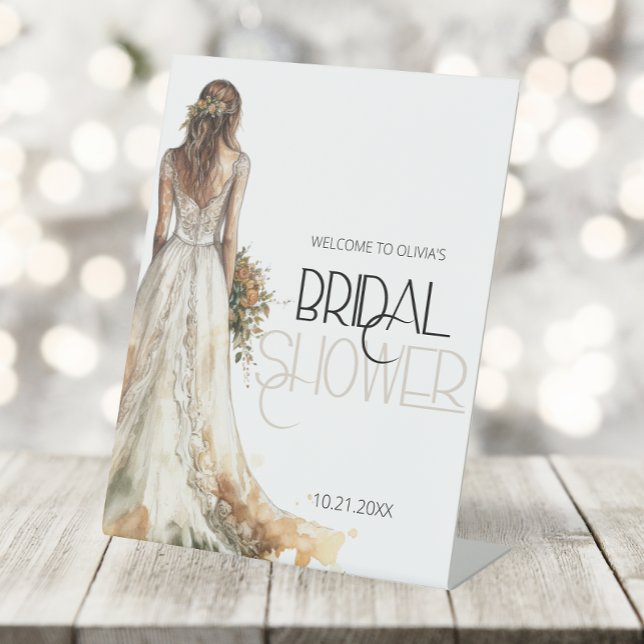 Expositor En L Elegante Boda Novia Gown Bridal Shower Bienvenida (Subido por el creador)