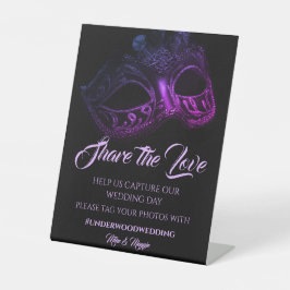 Expositor En L Elegante Boda Poster Pedestal Rótulo