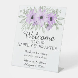 Expositor En L Elegante Boda Purple Floral simple