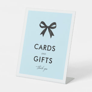 Expositor En L Elegante Bow Blue Cards and Gifts Bridal Shower