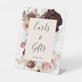 Expositor En L Elegante bridal shower floral rosa