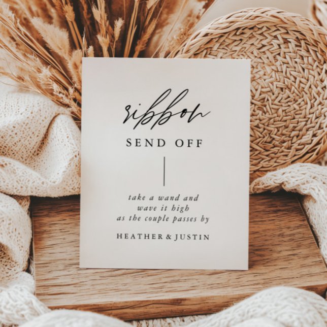 Expositor En L Elegante caligrafía Boda Ribbon Rótulo de desconex (Subido por el creador)