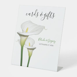 Expositor En L Elegante Calla Blanca Lilies Tarjetas de Boda y Re