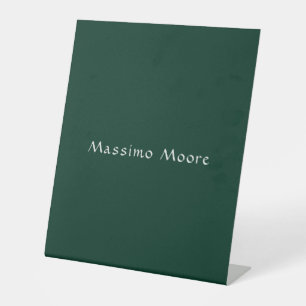 Expositor En L Elegante Casual Verde Oscuro Propio Nombre Letra a