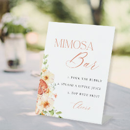 Expositor En L Elegante Citrus Floral Bridal Shower Mimosa Bar
