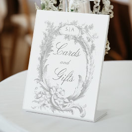 Expositor En L Elegante clásico floral rococó francés