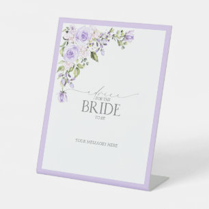 Expositor En L Elegante Consejo Floral Lilac Lavender A La Novia