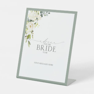 Expositor En L Elegante Consejo Verde Gris Blanco A La Novia