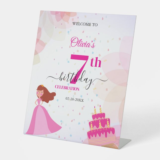 Expositor En L Elegante cumpleaños de princesa de Disney (Anverso)