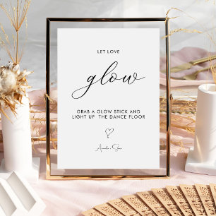 Expositor En L Elegante Dejar Amor Leve Boda Glow Stick Rótulo