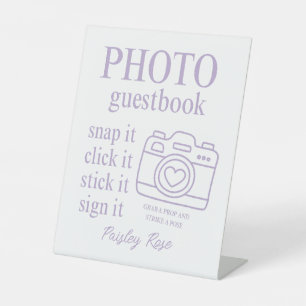 Expositor En L Elegante Ducha de Novia Floral Púrpura