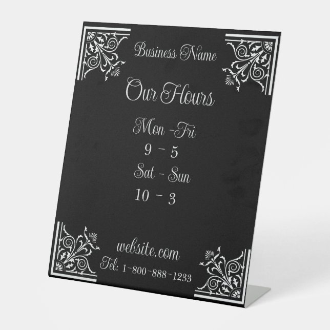 Expositor En L Elegante, elegante y vintage (Anverso)