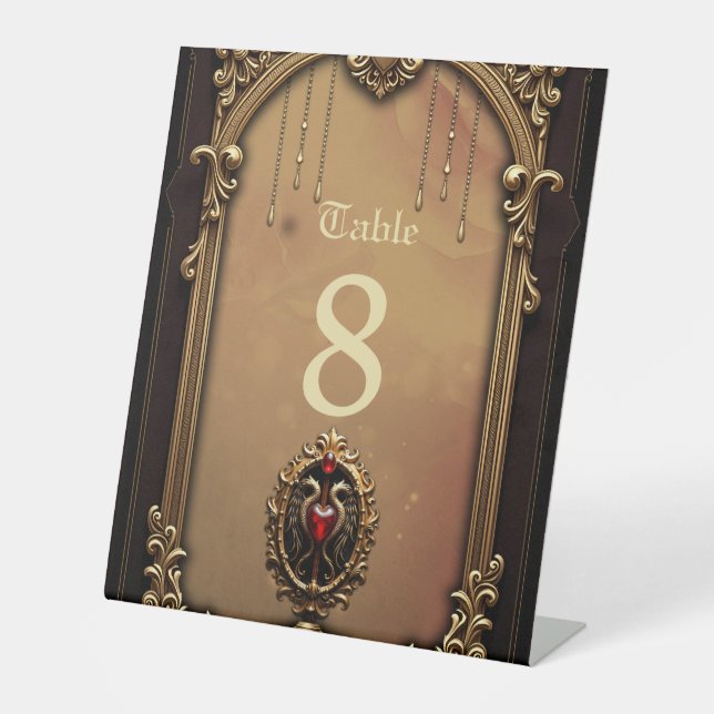 Expositor En L Elegante emblema de lujo del corazón. (Anverso)